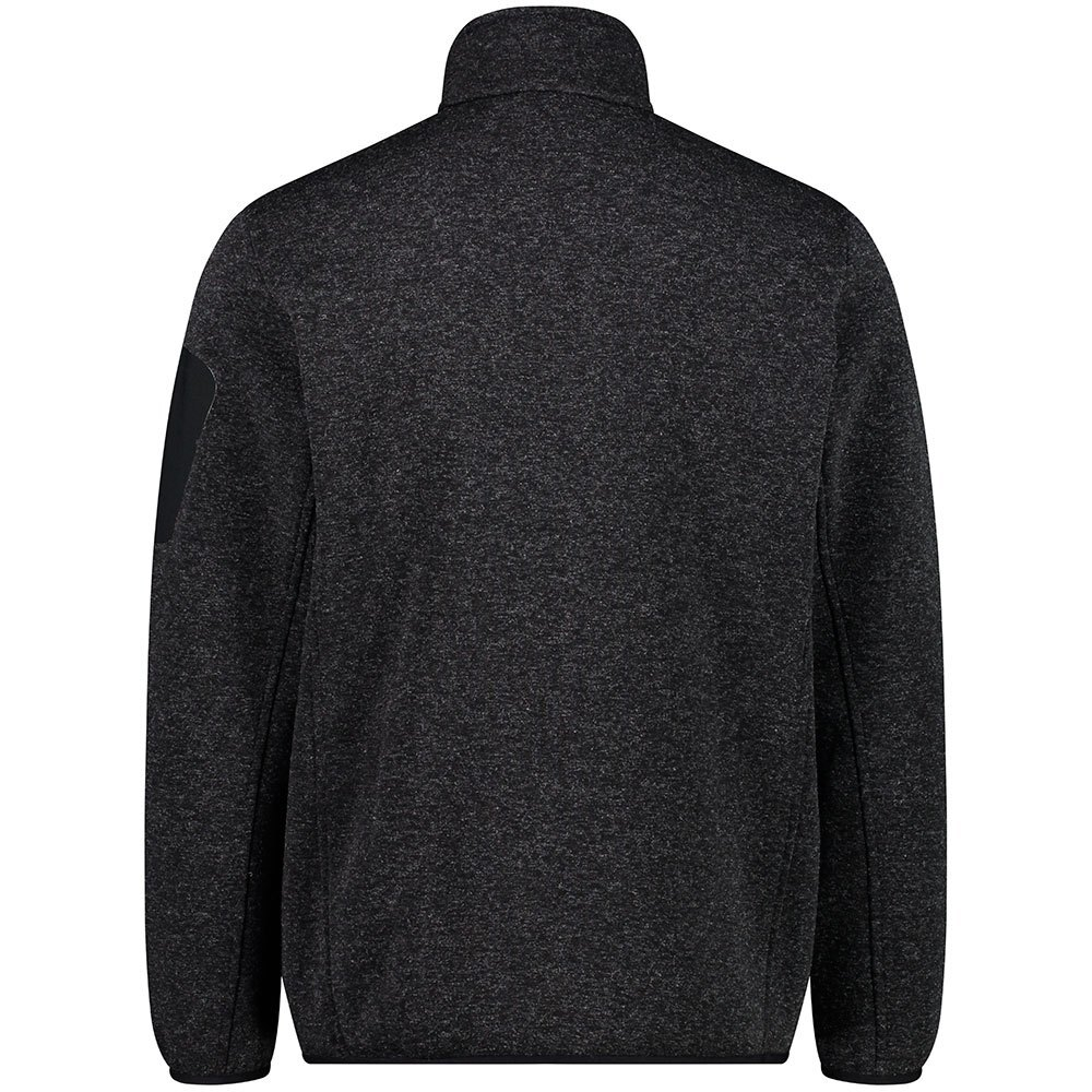 Толстовка флисовая CMP Man Fleece Jacket, артикул 31H2127, цвет NERO MEL. (U973)