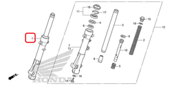 51400-KZY-702. FORK ASSY., R. FR. Fork Honda PCX