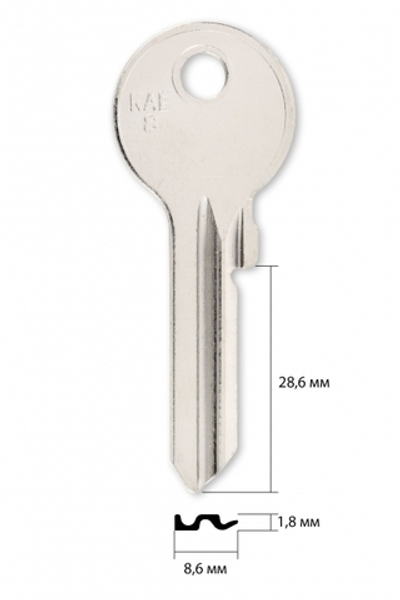 Заготовка английского ключа 10221 17 - KAE 8	 | KAL10R | KLE7RX | KAL7LD