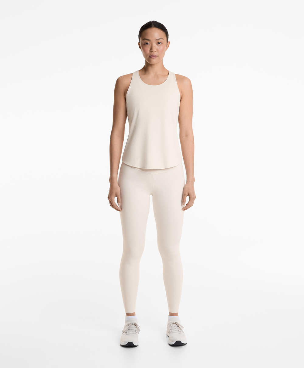 Oysho Топ Comfortlux с перекрестной спинкой, светлый экрю