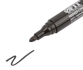 Строительный перманентный маркер FIT черный 04346