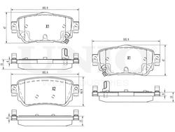 Колодки тормозные диск. задние UNIO BRP-20368
