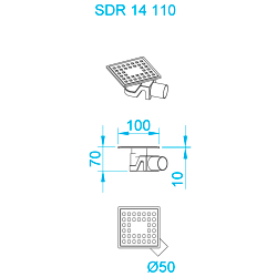Душевой трап RGW SDR-14B