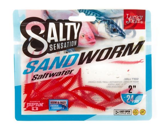 Черви съедоб. искусст. LJ  Salt Water SANDWORM 2.0in (05.00)/F40 24шт.