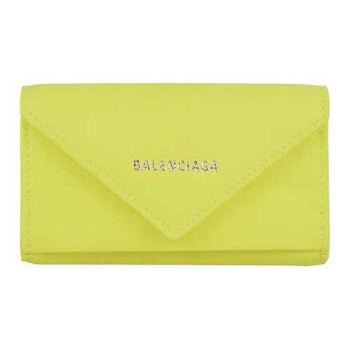 Balenciaga Leather Key Pouch Women"s Yellow