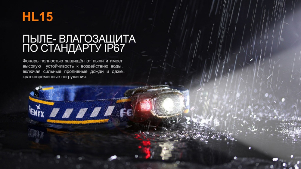 Налобный фонарь Fenix HL15 черный