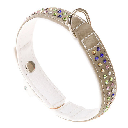 Ошейник Ferplast LUX C20/35 бело-серый 12х2х12