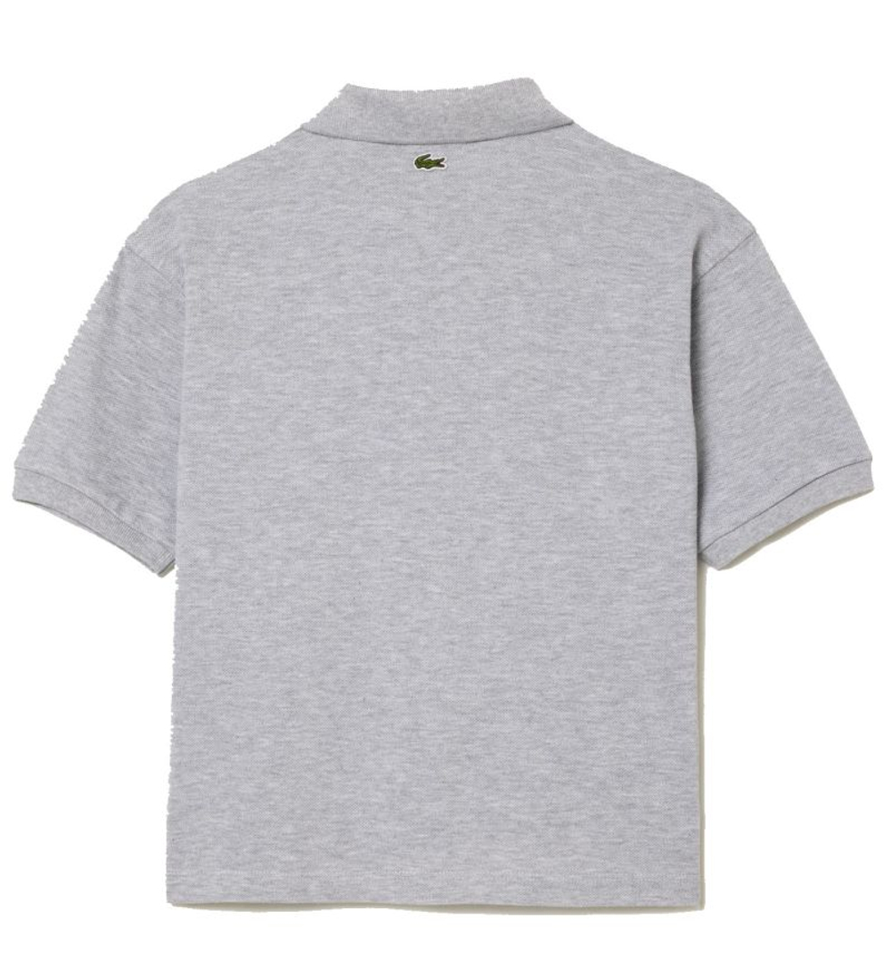 Детская теннисная футболка Lacoste Cotton Pique Print - grey