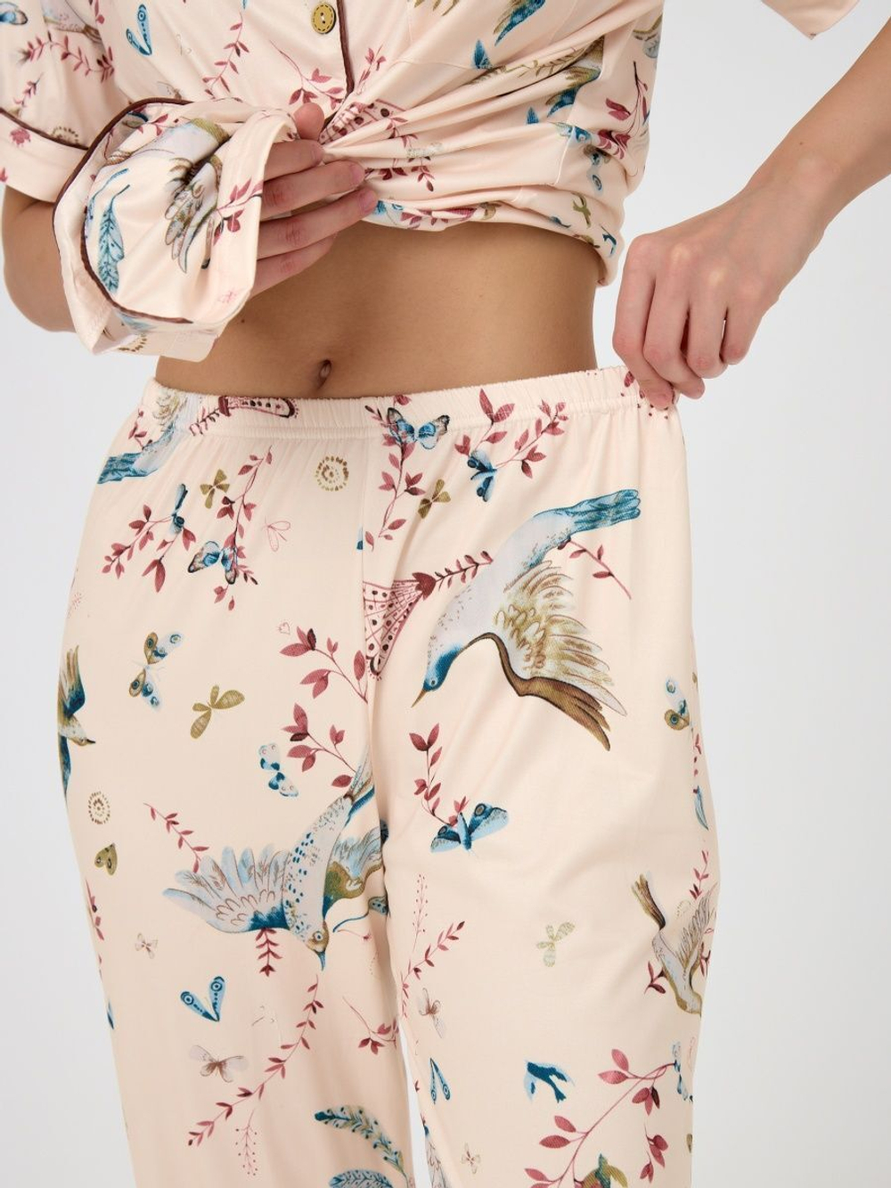 Пижама б/в штаны+рубашка к/р 2528