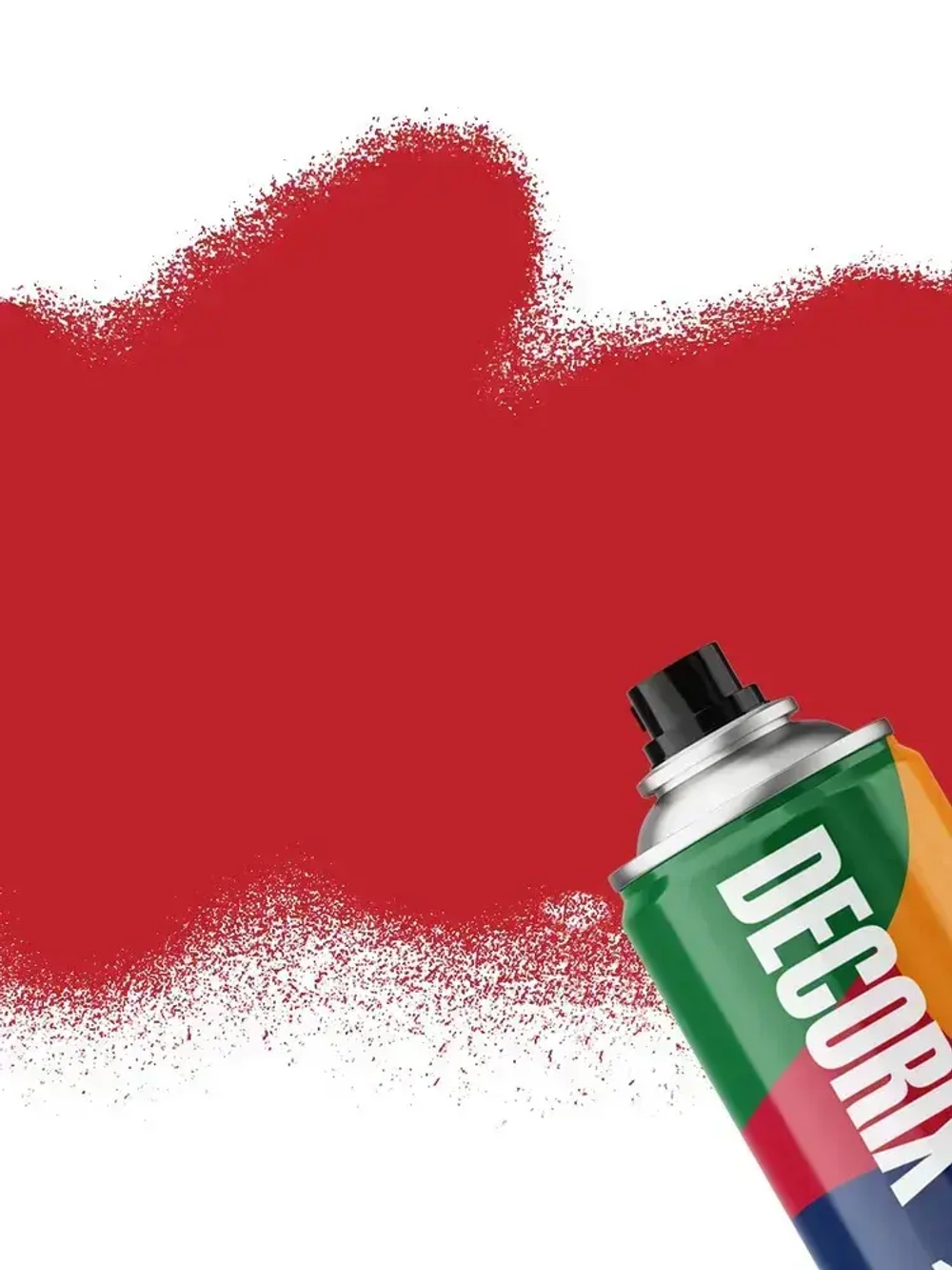 Краска красная в баллончике глянцевая акриловая DECORIX - Огненно-красная эмаль аэрозольная для любых поверхностей 520 мл