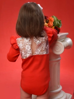 Боди с кружевной спинкой