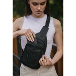 Рюкзак однолямочный HEIKKI PROMPT (ХЕЙКИ), 2 отделения, черный, 30х16х6 см, 273926