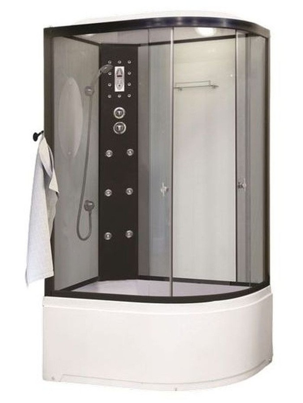 Душевая кабина Niagara Ultra NG-1910-01L (120х80х220) высокий поддон(48см),черный,стекло тонированное,4 места