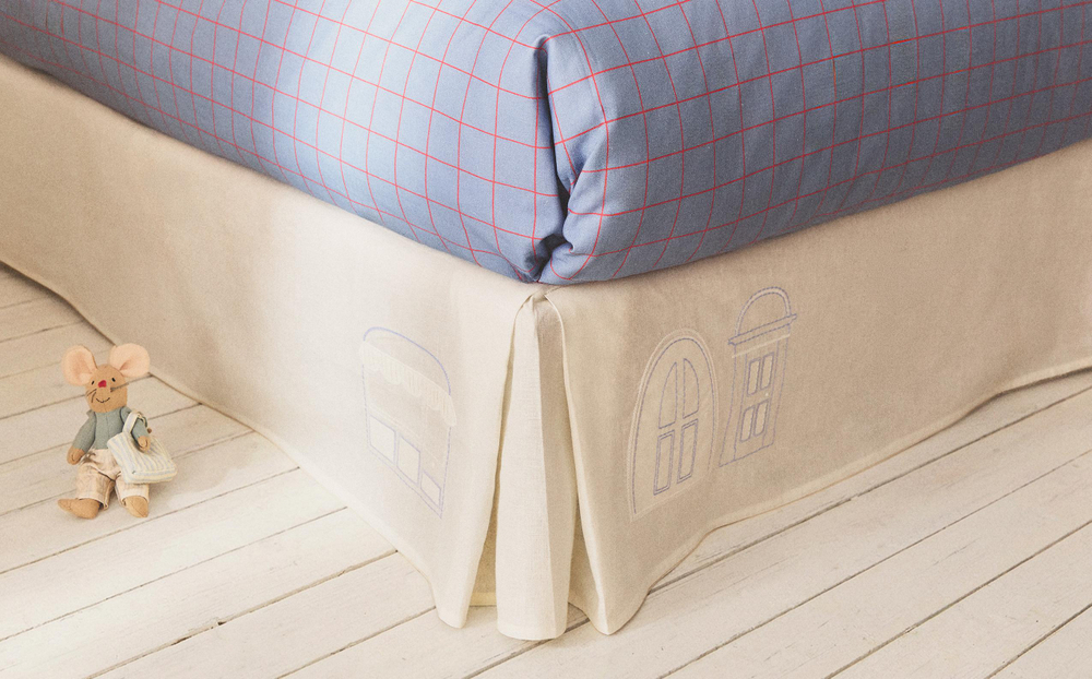 Простыня Zara Home, 90х190 см, хлопок 65%, лён 35%, однотонный, 2639/093