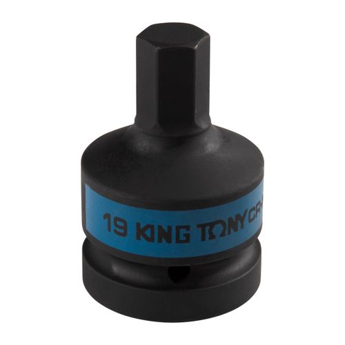KING TONY (801519M) Насадка (бита) ударная торцевая 1", HEX, 19 мм, L = 80 мм