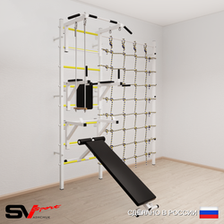 Шведская стенка Sv Sport 5930 (Турник стандарт/Брусья/Стойка/Скамья/Трапеция/Канатный лаз)