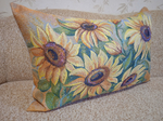 Декоративная гобеленовая наволочка для интерьерной подушки Цвет солнца 68х47