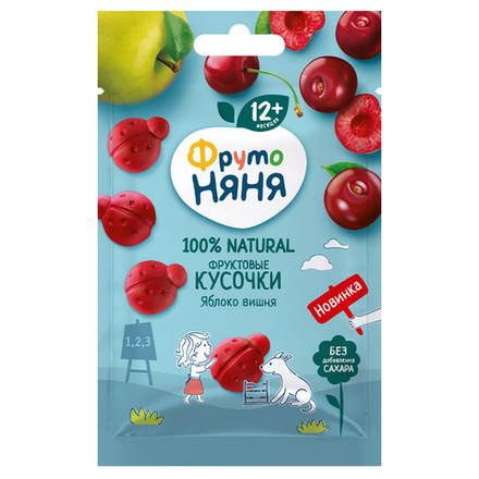 Фруктовые кусочки Фруто Няня Яблоко-вишня 15 гр