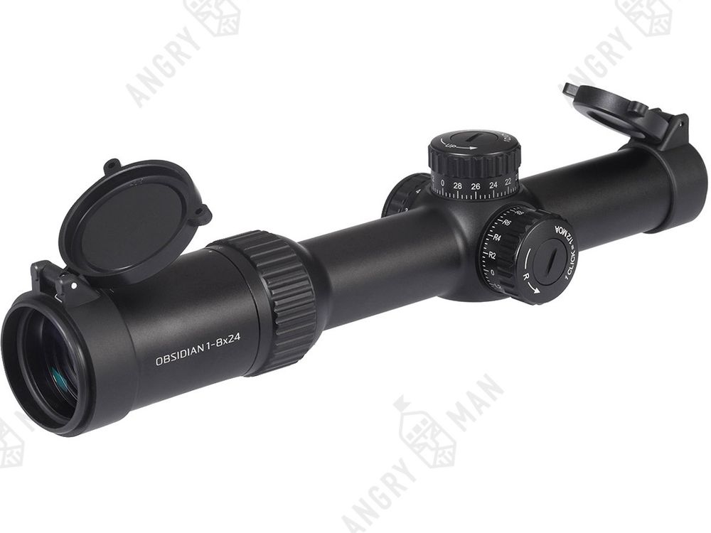 Прицел Obsidian 1-8x24, сетка 62 (Half MD), подсветка красная, 30мм, 1/2 МОА, IPX7, 512г, Gaut