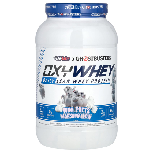EHPlabs, Ghostbusters ™, OxyWhey, постный сывороточный протеин для ежедневного приема, зефир в мини-пуфтах, 800 г (1,76 фунта)