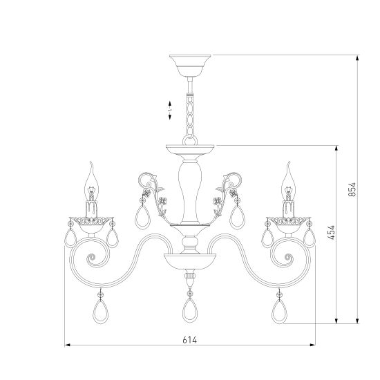 10009/6 / подвесной светильник /   золото с белым