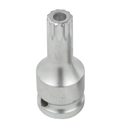 Головка-бита SPLINE с отверстием M14 (L-60мм)1/2'' Forsage F-24806014B