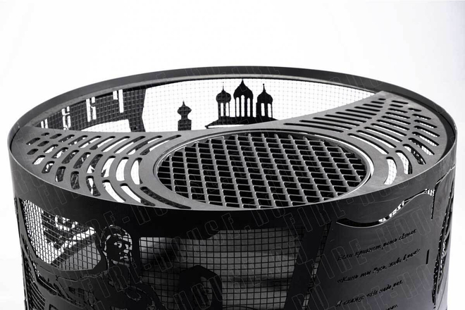 Гриль с чугунной решеткой для костровой чаши Fire-House, 100 см