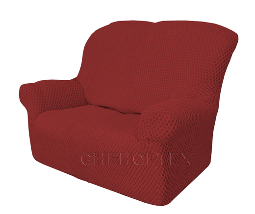 Чехол Соты на 2-х местный диван, цвет Бордовый