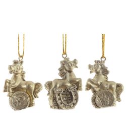 GAEM Фигурка декоративная подвесная "Лошадка", L3 W1,5 H4 см, 3в.