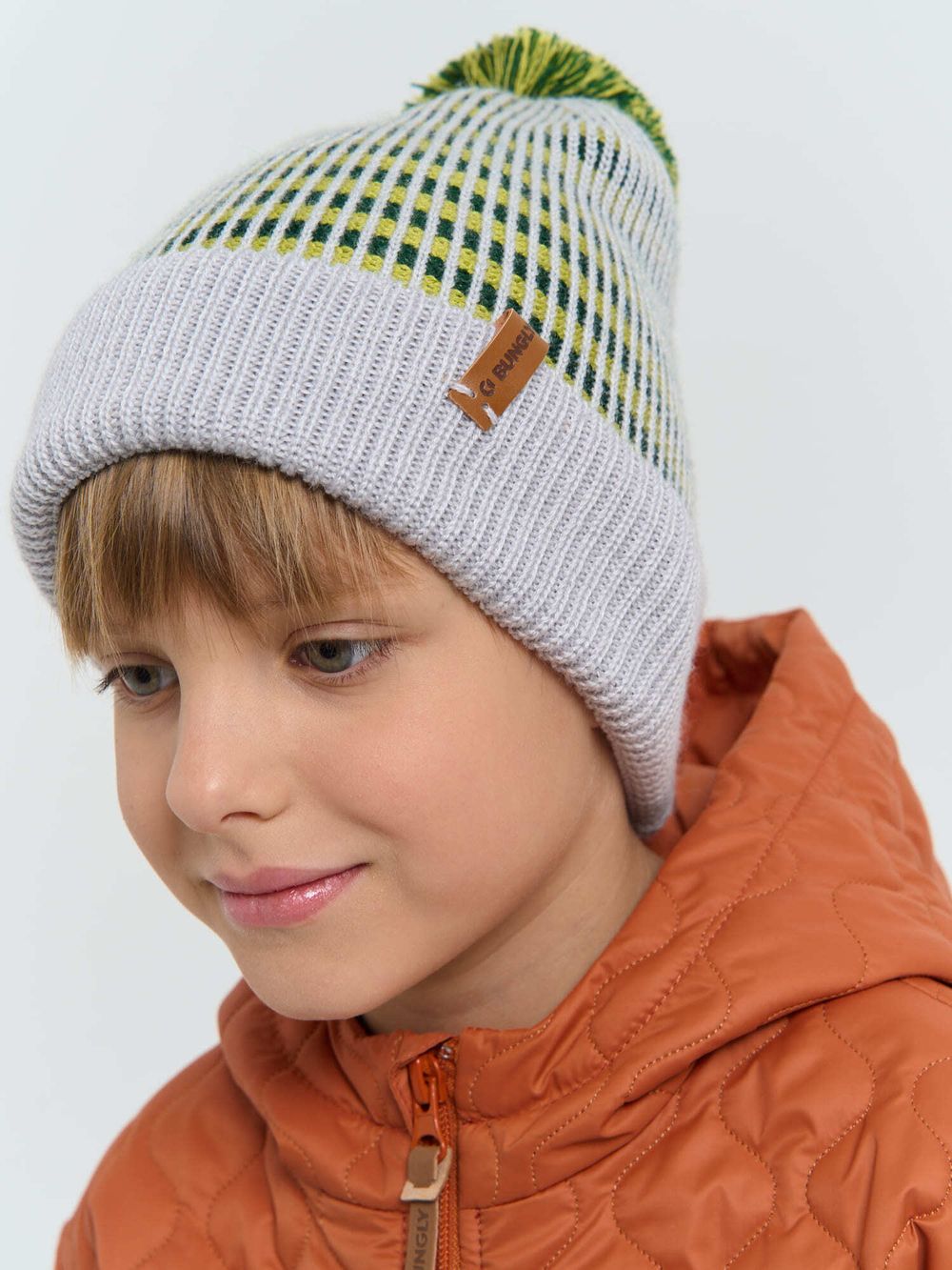 Шапка из смесовой шерсти "Авокадо" 7+