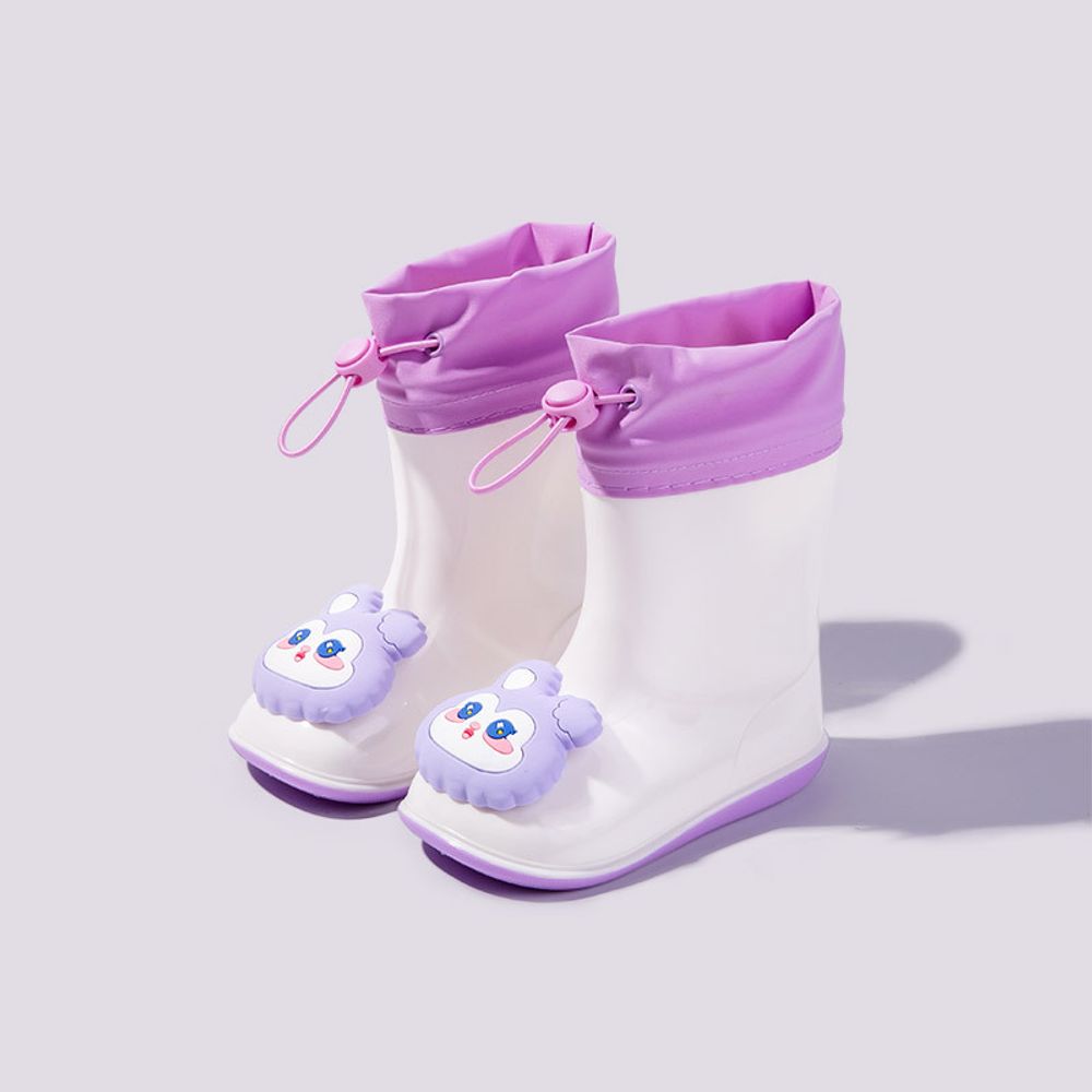 Резиновые сапоги &quot;Fluffy Top&quot;, фиолетовые на резинке