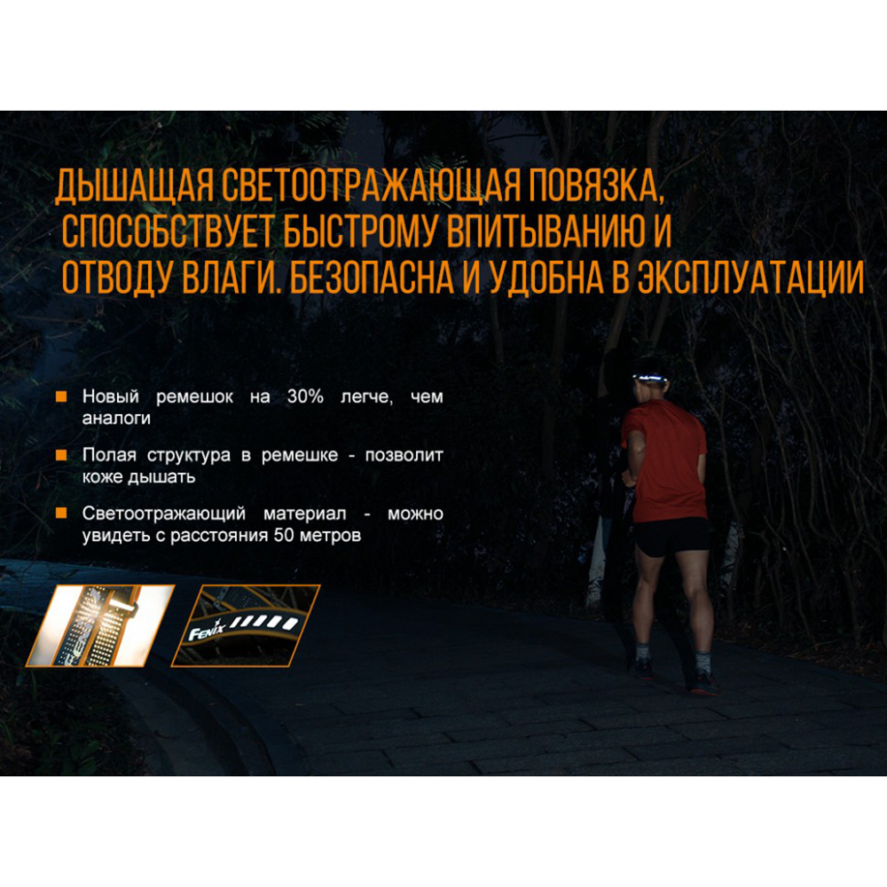 Фонарь Fenix HL18R черный