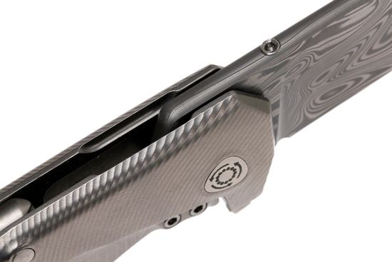 Складной нож Lion Steel "T.R.E." L/TRE-DT BR c клинком из стали Damasteel, рукоять титан