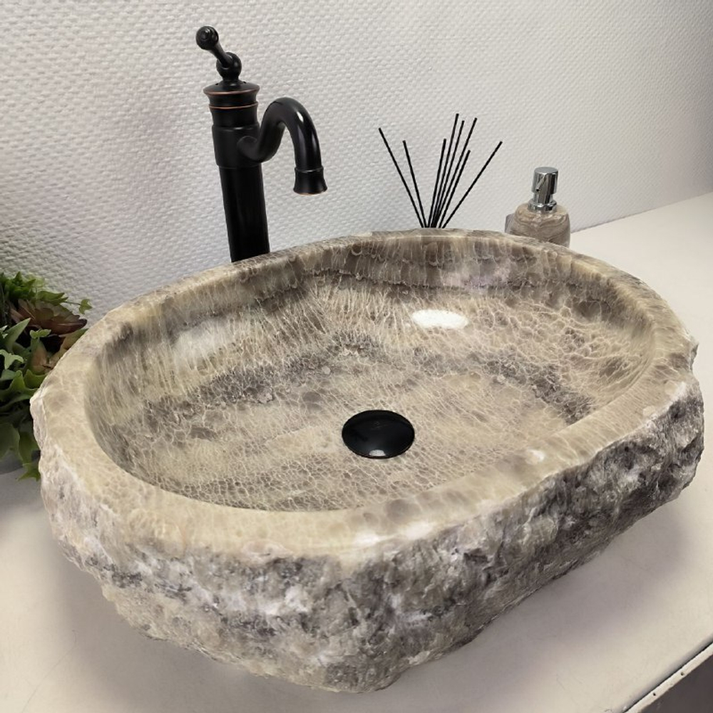 Раковина из оникса Erozy Grey EO-62219 54*43*16 0094