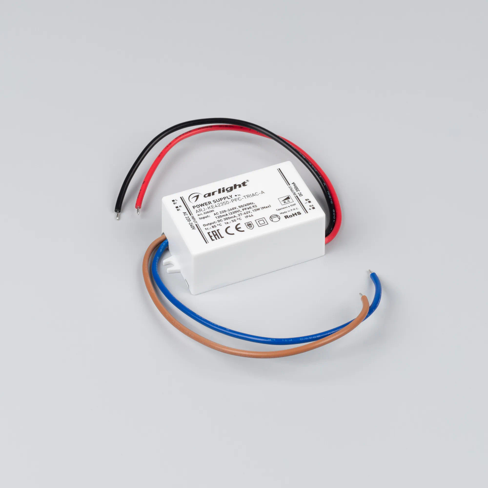 Блок питания ARJ-KE42350-PFC-TRIAC-A (15W, 350mA) (Arlight, IP44 Пластик, 5 лет) 028280