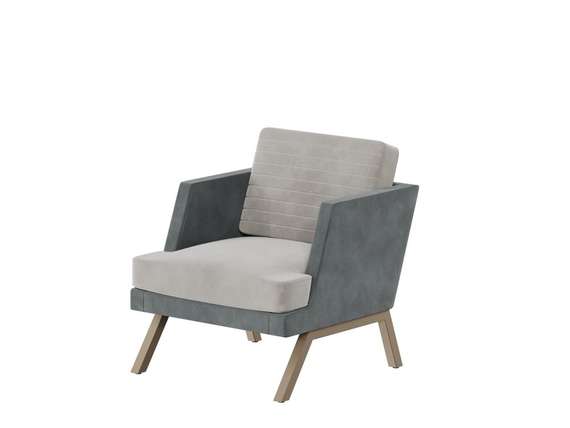 Алдо Кресло ALD-01L Storm 022/Storm 017/Металл Капучино 790*875*890