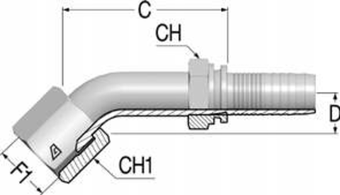 Фитинг DN 06 JIC (Г) 9/16 (45)