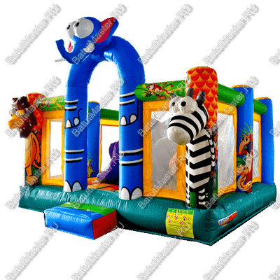 Коммерческий надувной батут "Зверинец" 4,5*4,5*3 м