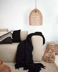 Подвесной светильник из ротанга Domitila Ø44 см