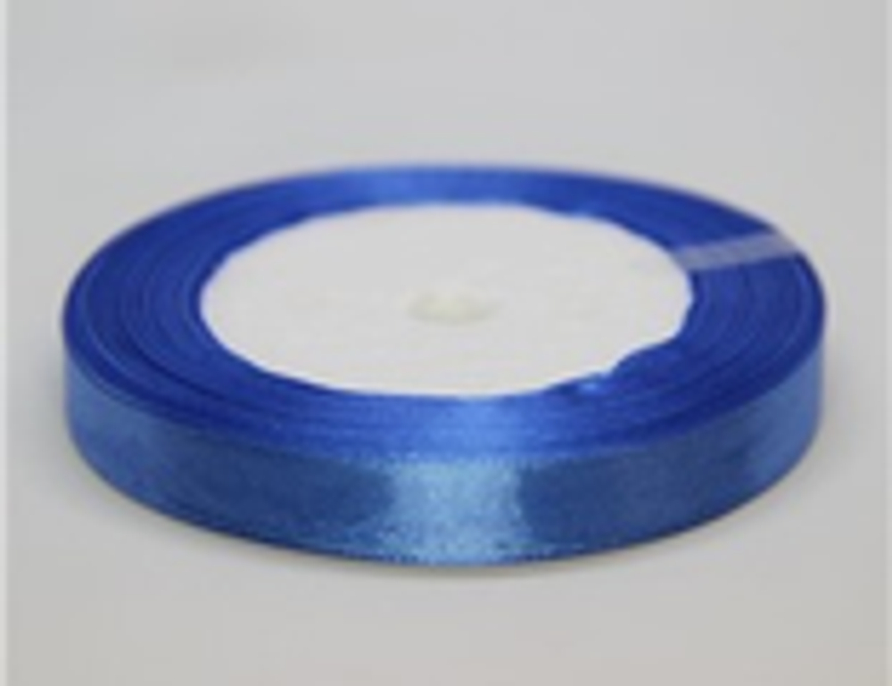 Лента атласная 12 мм синяя