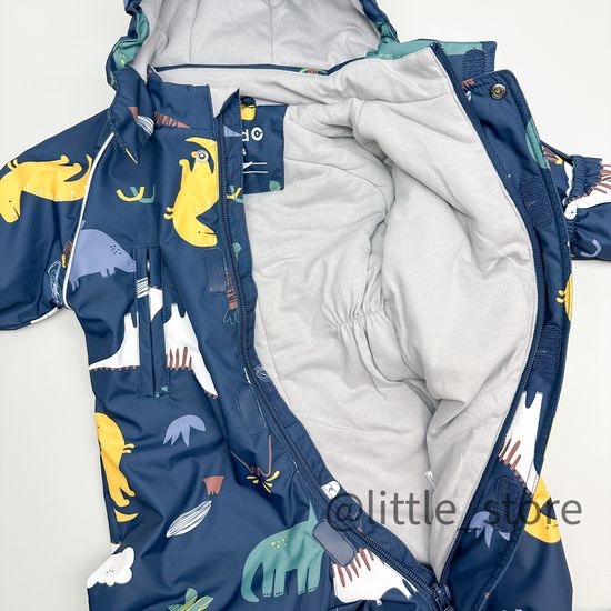 Комбинезон демисезонный "Динозавры" индиго