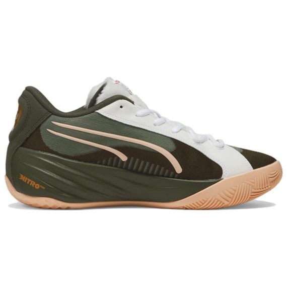 PUMA All Pro Nitro Баскетбольные кроссовки Низки по сравнению с Зелено-каричевыми яблоками.