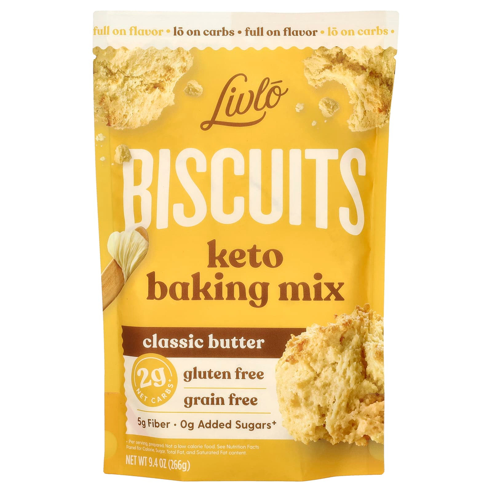 Livlo, Biscuits, кетосмесь для выпечки, классическое масляный вкус, 266 г (9,4 унции)
