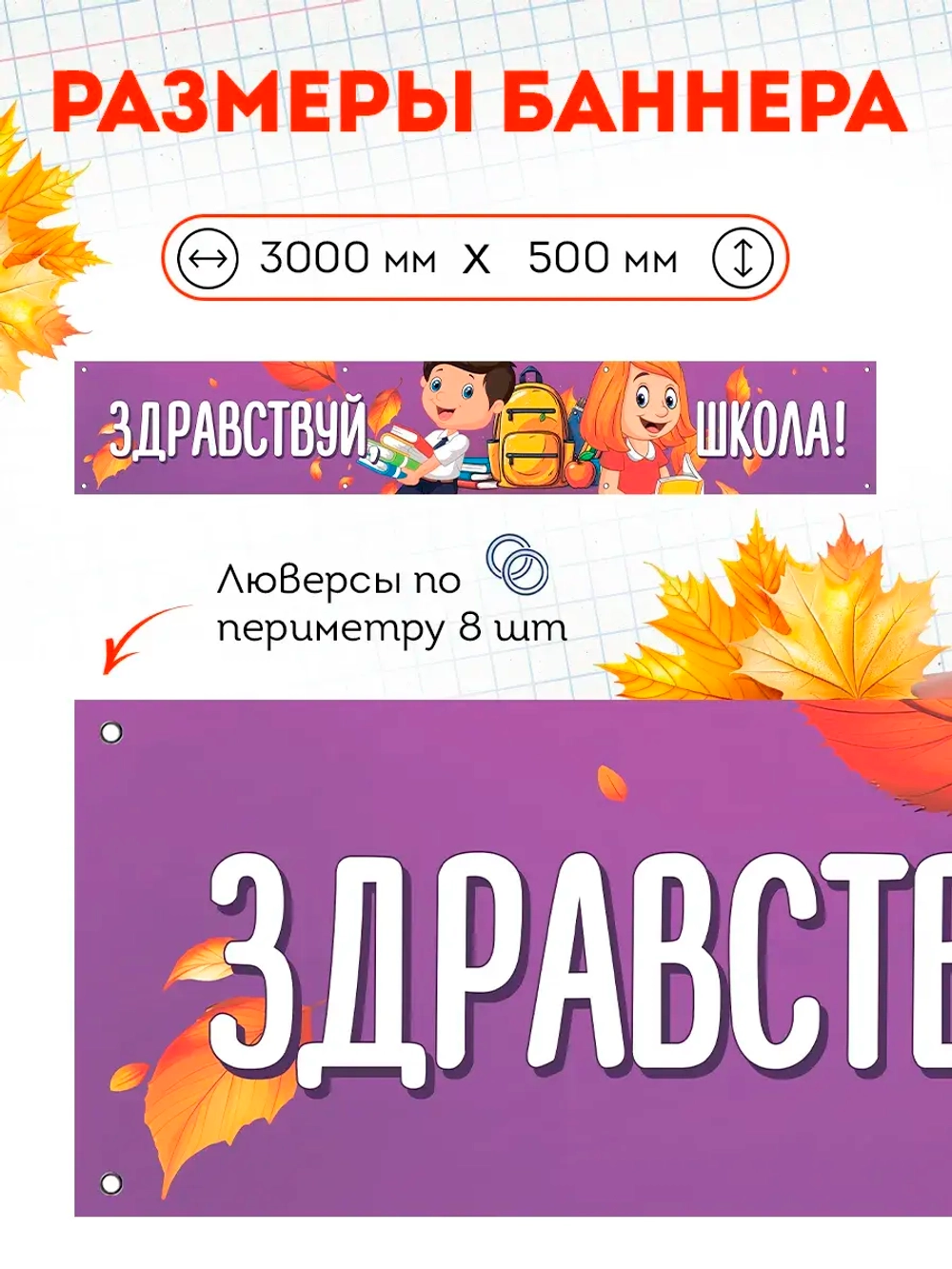 Баннер на 1 сентября "Здравствуй школа"