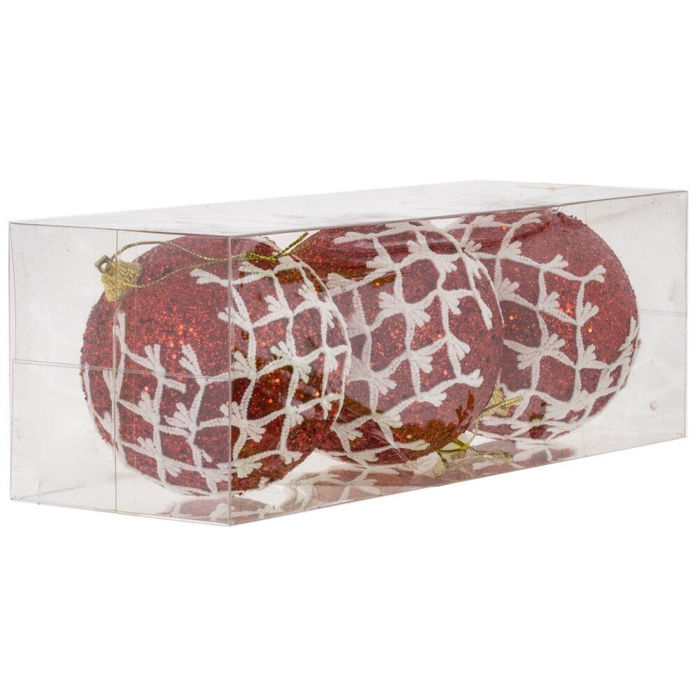 GAEM Набор из 3шт Украшение новогоднее "Шар", D 8 см, L23,5 W8 H8 см