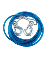 Трос буксировочный для автомобиля стальной в оплетке, 2 крюка, толщина 10 мм, 5 тонны, 4 метра