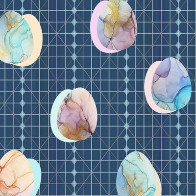 Космические яйца в ночном небе