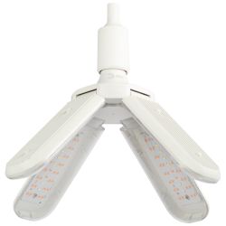 Фитолампа для растений светодиодная ЭРА FITO-36W-RB-E27-FOLD 4-х лепестковая красно-синего спектра 36 Вт Е27