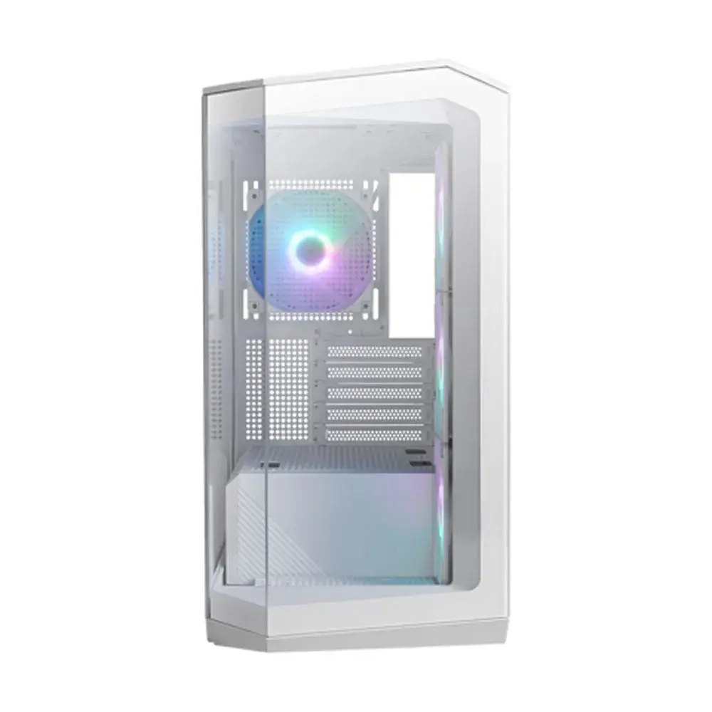 Компьютерный корпус MSI MAG PANO M100R PZ mATX/ITX 1x3.5"/2.5", 1xUSB 3.2 Type-A, 1xUSB 3.2 Gen 2x2 Type-C, Audio, Mic, White