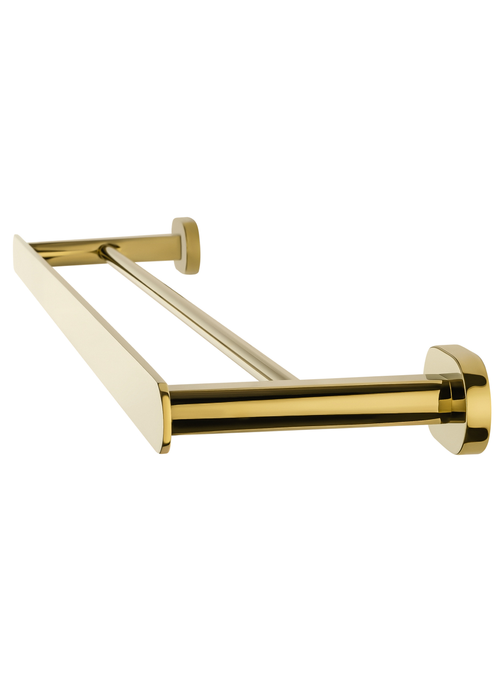Полотенцедержатель двойной WONZON & WOGHAND FIRST, Глянцевое золото (WW-8411-LG)